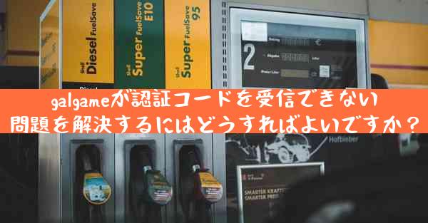 galgameが認証コードを受信できない問題を解決するにはどうすればよいですか？