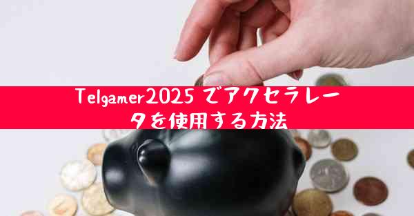 Telgamer2025 でアクセラレータを使用する方法
