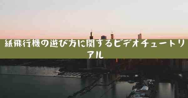 紙飛行機の遊び方に関するビデオチュートリアル