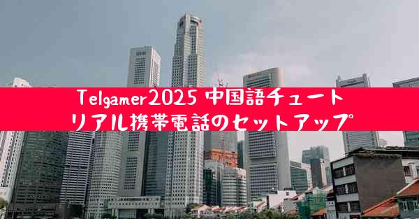 Telgamer2025 中国語チュートリアル携帯電話のセットアップ