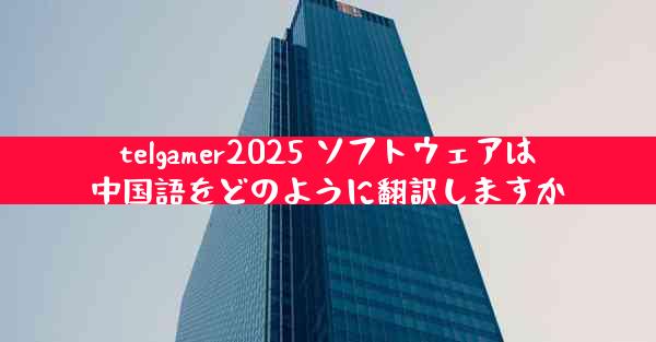 telgamer2025 ソフトウェアは中国語をどのように翻訳しますか