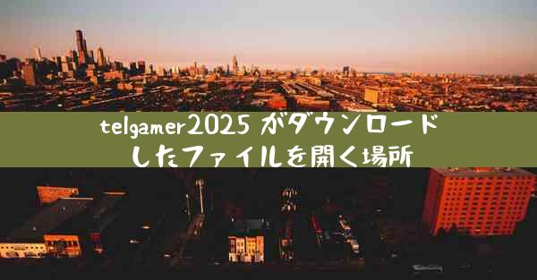 telgamer2025 がダウンロードしたファイルを開く場所