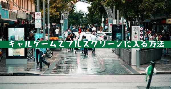 ギャルゲームでフルスクリーンに入る方法