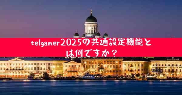 telgamer2025の共通設定機能とは何ですか？