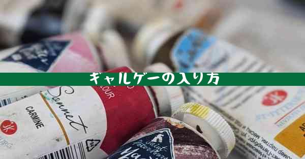 ギャルゲーの入り方