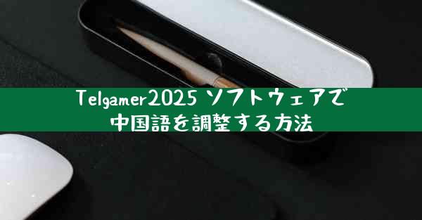 Telgamer2025 ソフトウェアで中国語を調整する方法