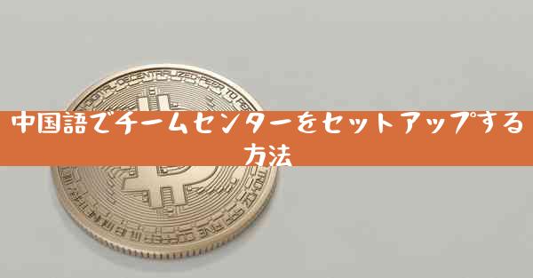 中国語でチームセンターをセットアップする方法