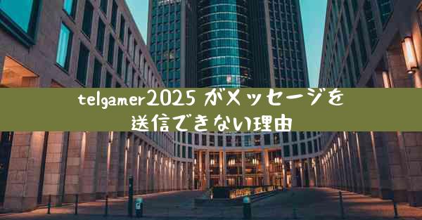 telgamer2025 がメッセージを送信できない理由