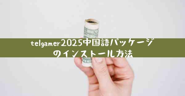 telgamer2025中国語パッケージのインストール方法